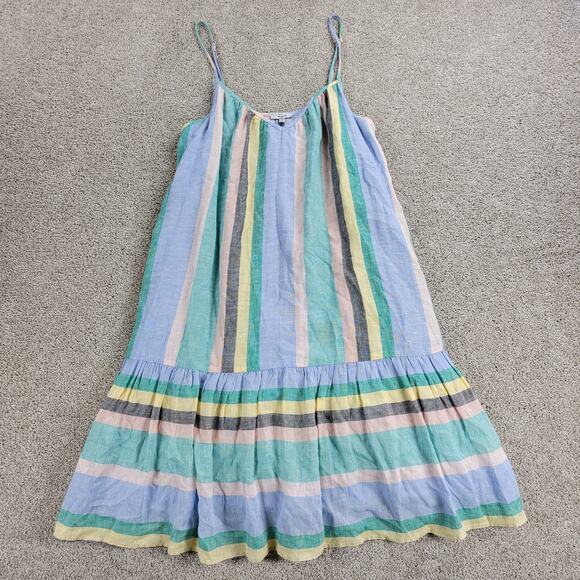 Rails Dresses & Skirts - Rails Womens Ari Dress Small Blue Jamaica Stripe Spaghetti Strap V Neck Sundress